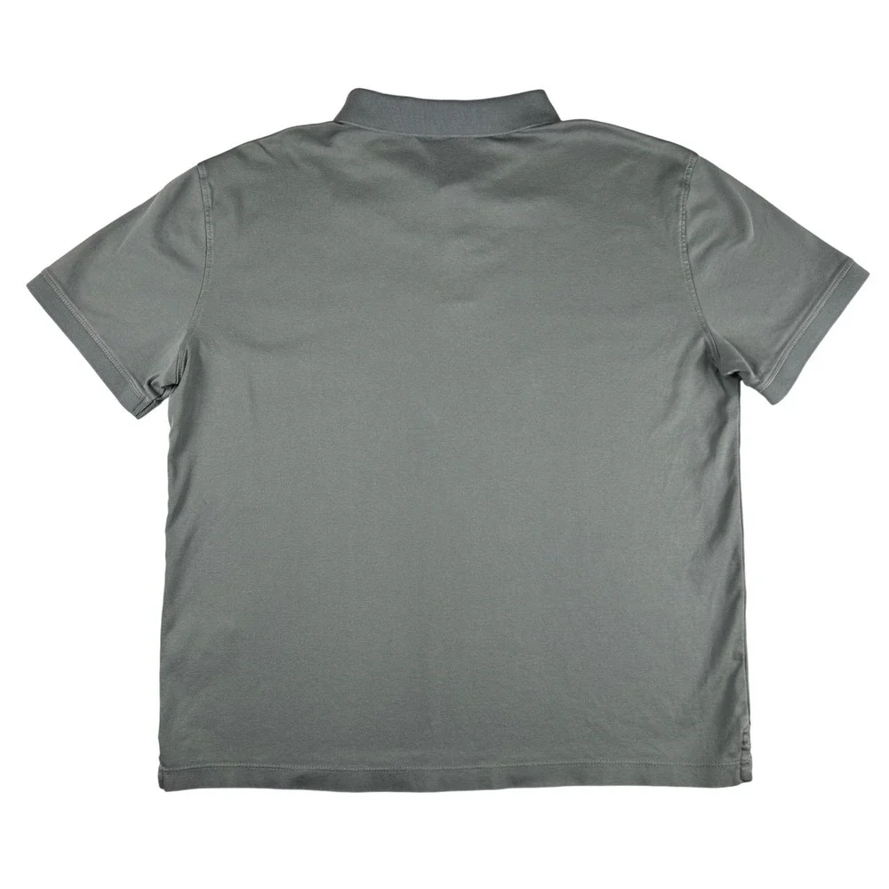 Banana Republic Mens Luxe Touch Performance Polo Shirt Slim Fit Grey Large